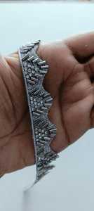 Garniture de broderie en dentelle Hot Fix de miroir en cristal de strass en vrac de haute qualité pour les robes de mariée africaines et les fans de mariée - Product Image 5