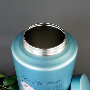 Jusqu'à 220 lb Grandes urnes de crémation pour cendres adultes, hommes et femmes Urne décorative pour cendres humaines avec sac en velours (papillon) - Product Image 4