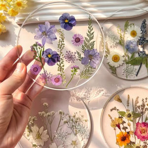 ชุดถาดรองแก้วเรซินตกแต่งแนวศิลปะมีดีไซน์แบบฝังสีสันสดใสสำหรับร้านอาหารร้านกาแฟและบ้านสุดหรู - Product Image 1