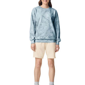 Sudadera Holgada de Manga Larga con Cuello Redondo para Hombre, Algodón y Poliéster, Temporada de Invierno, Ropa Lisa Teñida - Product Image 4