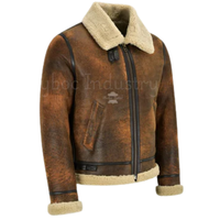 B3 cuir Bomber veste pour hommes Style Vintage véritable peau de mouton cuir hiver chaud fausse fourrure veste