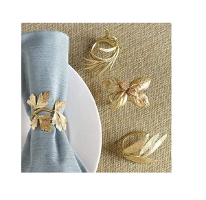 แหวนผ้าเช็ดปากโลหะชุบทอง,แหวนผ้าเช็ดปากขายส่งแบบหรูหรา - Product Image 1