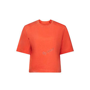 Boxy T-shirt en coton pour femme coupe régulière 100% couleur unie durable style d'été écologique du Bangladesh - Product Image 6