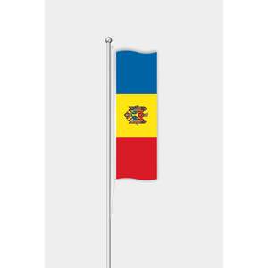 Drapeau vertical de Moldavie personnalisé pour l'extérieur, techniques d'impression numérique, mât en aluminium, coton, nylon, plastique, soie - Personnalisable - Product Image 1