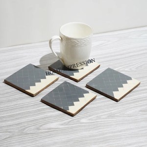 Posavasos de lujo ecológicos resistentes al calor de madera de mármol de calidad superior para tazas de té/café accesorios de cocina personalizables - Product Image 6