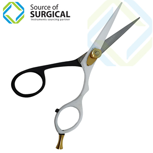 Pet Grooming Scissors Titanium Coated Stainless Steel Right-Handed Medium Handle Professional Dog Cat Straight Curved Blending - Product Image 4