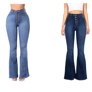 Chất Lượng Cao New Arrivals 2023 Phổ Biến Châu Âu Và Mỹ Của Phụ Nữ Denim Quần Mỏng Cao Eo Và Mông Bít Quần