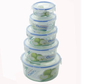 Juego de 5 Recipientes de Almacenamiento de Alimentos de Plástico PP, Libres de BPA, con Tapas Herméticas, Aptos para Microondas y Lavavajillas - Product Image 2