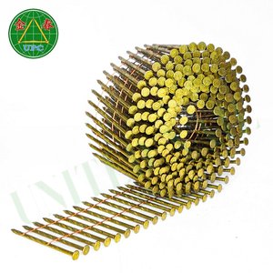 ตะปูม้วนขนาด2.87X70มม. ปืนลมก้านเรียบ/สกรูเหล็กเคลือบสีเหลืองผลิตในโรงงานเวียดนาม - Product Image 2