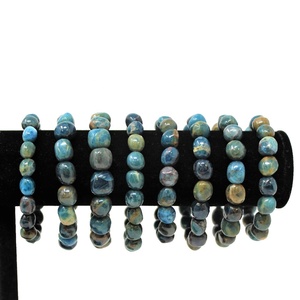 Pulsera de alta calidad, pulsera de cristal caído de apatita azul indio, joyería de piedras preciosas naturales, regalo para hombres y mujeres, meditación energética - Product Image 3