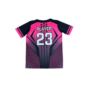 Top qualité 100% Polyester Sport Sublimation impression Baseball maillot femmes Baseball Softball uniformes t-shirts - Product Image 5