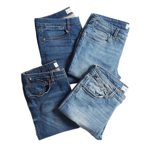 OEM-pantalones vaqueros de alta calidad para hombre, Vaqueros rectos ajustados y regulares, lavados - Product Image 2