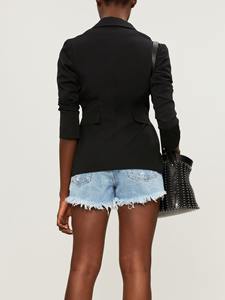 Shorts en jean droits pour femmes, personnalisés, écologiques, respirants, décontractés, déchirés, en tissu premium spandex/coton, fantastiques pour l'été - Product Image 3