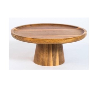 ที่ตั้งเค้กไม้ทรงกลมทำด้วยมือแบบอินเดียเทคนิคการขัดเงาสำหรับตกแต่งบ้านและงานเลี้ยงฉลอง - Product Image 1