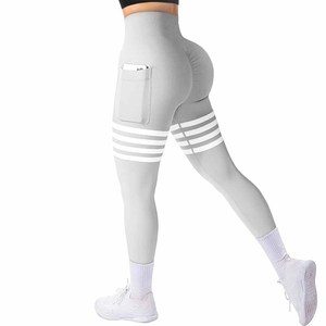 Pantalones deportivos de fitness de alta calidad, mallas de yoga sin costuras para mujer con bolsillo - Product Image 1