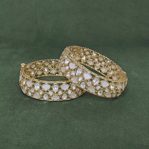 Nouvelle Mode Kundan Nacre Bracelets Populaire Plaqué Or Accessoire - Product Image 1