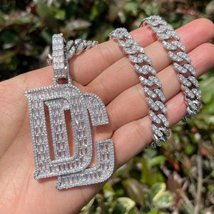 VVS1 Baguette Cut Lab Grown Diamond Iced Out Pendant Rapper Style Customized Hip Hop Pendant For Him - Product Image 2