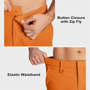 Fresh Collection Men's Water Repellent Cargo <b>Shorts</b> Lightweight Outdoor <b>Travel</b> Bottoms Elastic Waist Functional Pockets OEM - Product Image 4