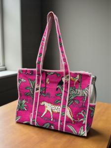 Nouvel arrivage de sacs fourre-tout en coton imprimé floral indien à la main sac à bandoulière floral pour femme pour cadeau Rakhshabandhan - Product Image 3