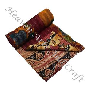 Kantha <b>Quilt</b> Gudari Kantha <b>Quilt</b> Gudari Hot Selling Wholesale Gold Supplier GD1097 <b>Handmade</b> Kantha <b>Quilt</b> Cotton Printed Indian - Product Image 2