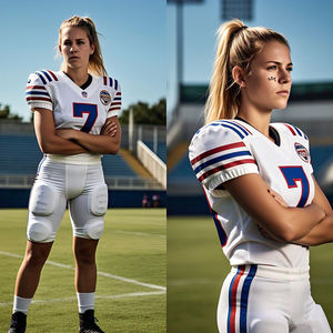 Uniforme de pratique sportive par sublimation personnalisée Maillots de football pour femmes, de l'équipe des jeunes, pour l'entraînement sportif, maillot de foot-ball pour femmes - Product Image 1