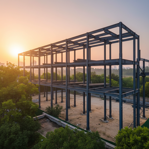 Atelier préfabriqué en structure métallique, <span class=keywords><strong>bâtiment</strong></span> d'usine, entrepôt préfabriqué en acier, <span class=keywords><strong>construction</strong></span> à ossature métallique lourde à plusieurs étages - Product Image 3