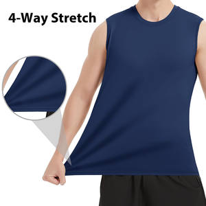 Camiseta deportiva sin mangas personalizada para entrenamientos de gimnasio Camiseta sin mangas de secado rápido para ropa de entrenamiento y camisetas de chaleco para correr - Product Image 4