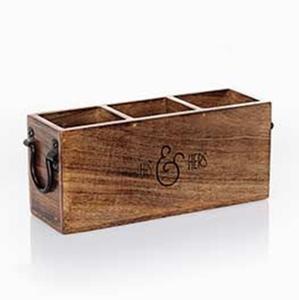 Multiple Compartment Mango Wood Serving Caddy Decorative <b>Kitchen</b> Organizer for <b>Storage</b> Tableware Cutlery Office Use-OEM Design - Product Image 2