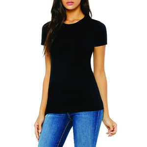 Camiseta de manga corta hecha de algodón para mujer, ropa informal de secado rápido, camiseta recién llegada para mujer, en Stock, proveedor al por mayor, OEM - Product Image 1