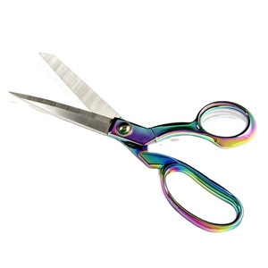Tijeras Profesionales de Acero Inoxidable de 12 Pulgadas con Recubrimiento Multicolor para Sastre y Ceremonia - Product Image 1