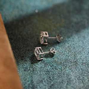 2025 New Arrival <b>Fine</b> Jewelry 925 Silver Moissanite Geometric square Stud <b>Earring</b> for Women Gifts Simple <b>Earring</b> Gifts Daily - Product Image 2