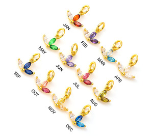 Ruby Birthstone <b>Charm</b> Prong Set Gold Plated Marquise Crystal Pendant for Necklace Handmade <b>Charm</b> <b>Bracelet</b> Jewelry Making - Product Image 2