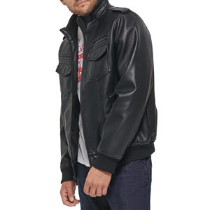 Dernier design confortable de haute qualité en peau de mouton Col rabattu Veste en cuir à manches longues pour hommes Mode masculine - Product Image 3