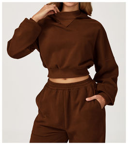 Ropa deportiva personalizada para mujer, ropa de entrenamiento, sudadera de lana, sudadera de manga larga para gimnasio y yoga - Product Image 5