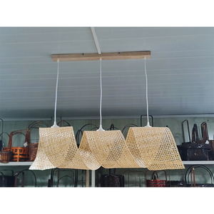 Indoor Bamboo Woven Chandelier Pendant <b>Lights</b> for Bedroom Balcony Hotel Restaurant <b>Bar</b>-Bulk Export - Product Image 1