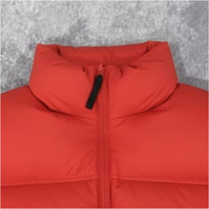 Latest Design Custom Logo <b>Black</b> Polyester Outdoor Waterproof Breathable Stand Collar Front Thick Puffer <b>Jacket</b> for Unisex Winter - Product Image 6