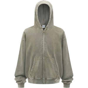 Tendance Hommes Acid Wash Hoodie 2025 Logo Personnalisé Gym Porter Mode Urbaine Premium Streetwear Fabricant OEM Usine - Product Image 6