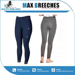กางเกงขี่ม้าแบบเต็มที่นั่งสำหรับผู้หญิงทำจากซิลิคอนสำหรับขี่ม้าแบบตะวันตกโลโก้ตามสั่ง - Product Image 4