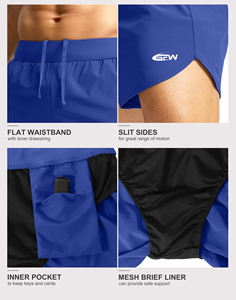 <b>Men</b> Moisture Wicking Gym <b>Shorts</b> Fast Dry Technology with Mesh Liner and Anti-Odor Treatment for <b>Long</b> Training Sessions - Product Image 4