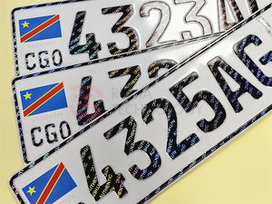 Placa de Matrícula Holográfica Personalizada DRC CGO con Diseño de Bandera, Se Acepta OEM para Placa de Matrícula Holográfica del Congo - Product Image 2