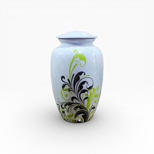 Urna Funeraria de Mariposa Morada Lavanda con Detalles Plateados y Patrón de Escamas Hecho a Mano para un Tributo Conmemorativo Tranquilo - Product Image 3