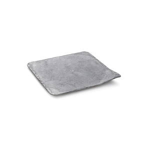Moderna bandeja de piedra Alcas de 40 piezas elegante Pizarra Gris PP (plástico) Mini bandeja de fruta cuadrada 11x11 porción única para servir alimentos - Product Image 3