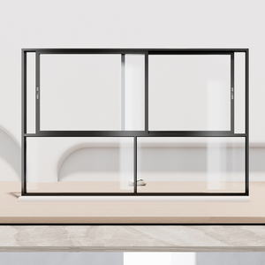 Vente chaude En Aluminium Fenêtre <span class=keywords><strong>Coulissante</strong></span> Appartement Noir <span class=keywords><strong>Isoler</strong></span> À Bas Prix - Product Image 4