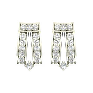 Compre Pendientes de Plata de Ley 925 de Primera Calidad para Mujeres y Niñas, Pendientes Geométricos con Baño de Oro de 18K para Bodas - Product Image 1