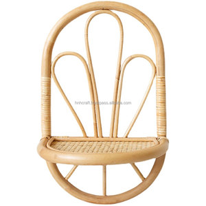 Étagère en rotin artisanal pour salon, décoration murale à fleurs, rotin de haute qualité, articles ménagers personnalisés dans l'usine du Vietnam - Product Image 5