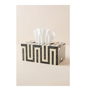 Boîte à mouchoirs classique en os incrusté, polie à la main, modèle SH-3110, la plus demandée par SANIYA HANDICRAFT - Product Image 1