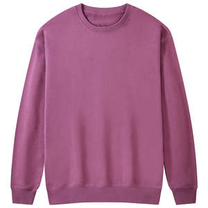 Sudadera lisa de cuello redondo personalizada para hombre jersey de gran tamaño de algodón polar - Product Image 4