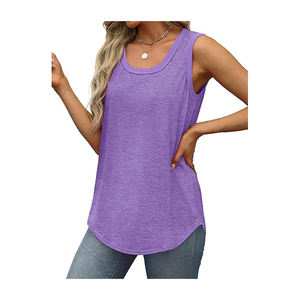 Women's High Quality Lightweight Woven Tank <b>Top</b> for Summer <b>Top</b> Trending Outdoor Wear <b>with</b> Button & Ribbon Decorations - Product Image 3