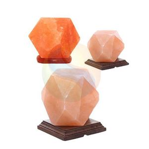 Lámpara de sal de roca náutica decorativa ecológica del Himalaya pura 100% de Sian Enterprises, artesanías naturales de cristal tallado de forma redonda - Product Image 3