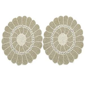 Direct Factory Sale From India Best Quality Green Gold Glass Beads Design Embroidered Placemats Pad/<b>Mat</b> Kitchen Wholesale Price - Product Image 5